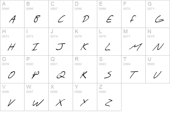 SF Scribbled Sans Italic uppercase A-Z preview