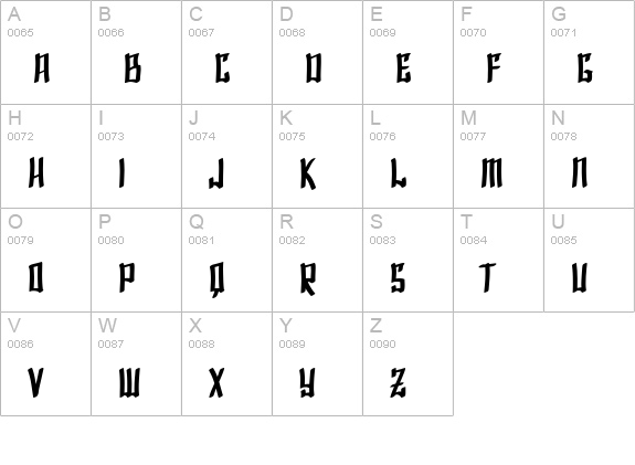 SF Shai Fontai Bold uppercase A-Z preview