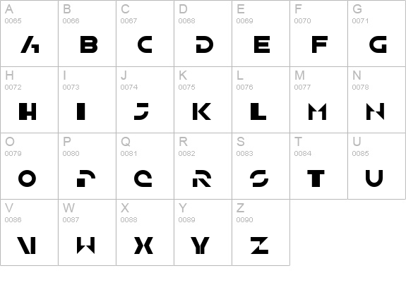 SF Solar Sailer uppercase A-Z preview