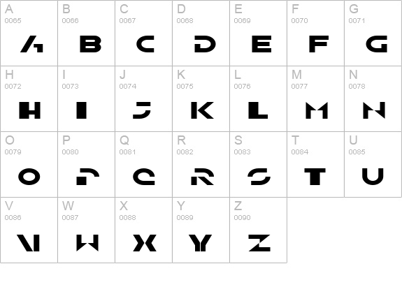 SF Solar Sailer Extended uppercase A-Z preview