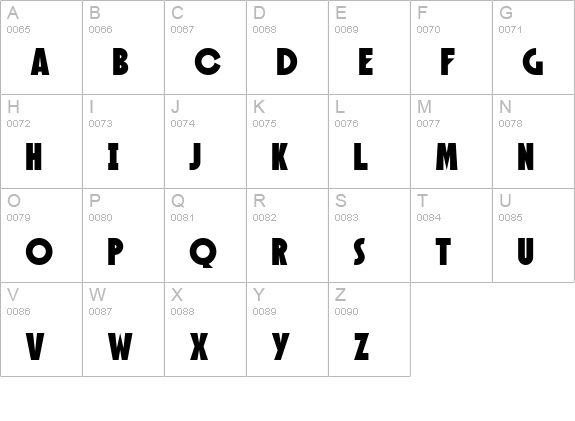 SF Speakeasy uppercase A-Z preview