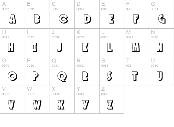 SF Speakeasy Shaded uppercase A-Z preview
