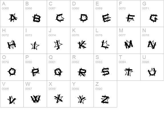SF Star Dust uppercase A-Z preview