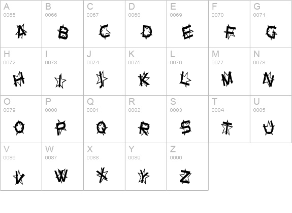 SF Star Dust Condensed uppercase A-Z preview