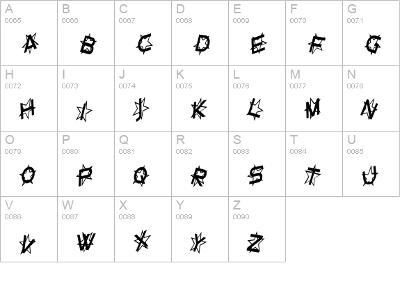 SF Star Dust Condensed Italic uppercase A-Z preview