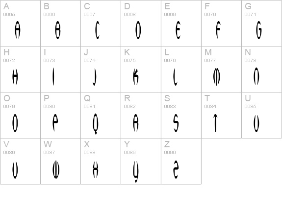 SF Synthonic Pop Condensed uppercase A-Z preview
