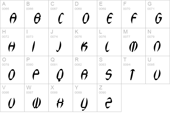SF Synthonic Pop Oblique uppercase A-Z preview
