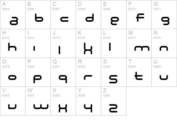 SF Technodelight NS uppercase A-Z preview