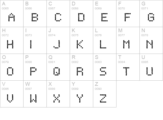 SF Telegraphic uppercase A-Z preview