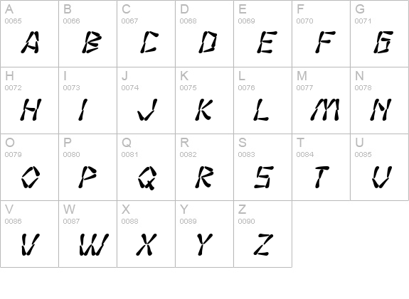 SF Wasabi Bold Italic uppercase A-Z preview