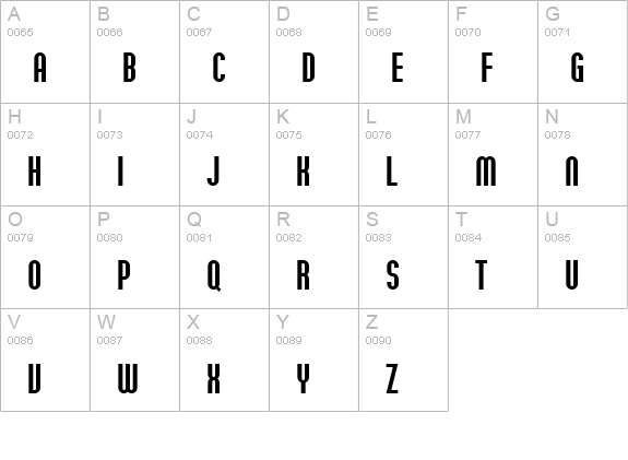 SF Willamette uppercase A-Z preview