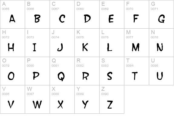 SF Wonder Comic Blotch uppercase A-Z preview