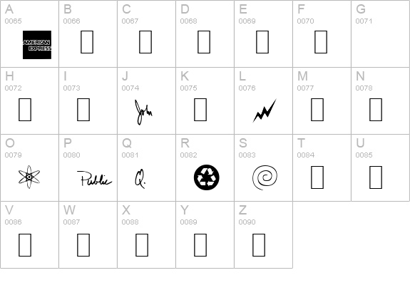 SGCF_Sig uppercase A-Z preview