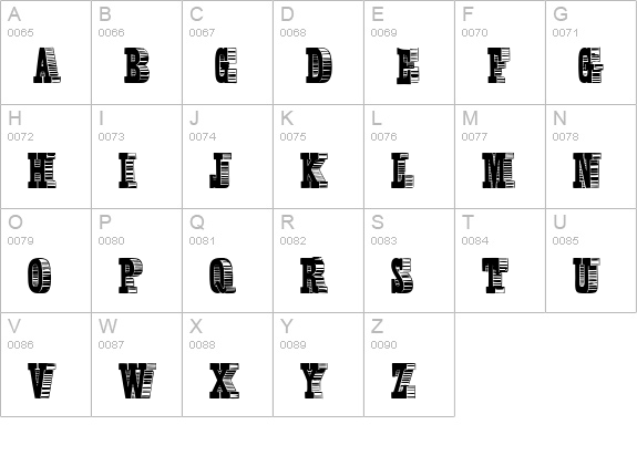 Shady Characters Medium uppercase A-Z preview
