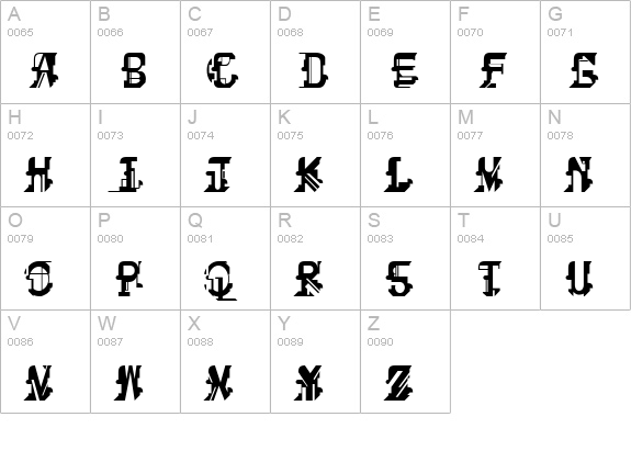 Shakopee uppercase A-Z preview