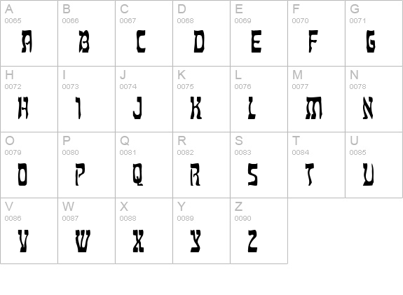 Shalom Normal uppercase A-Z preview