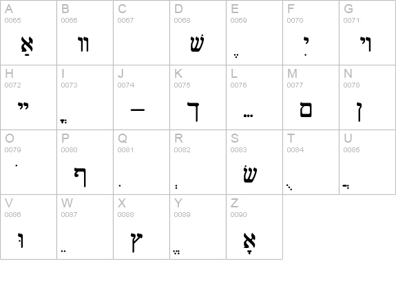 ShalomOldStyle uppercase A-Z preview