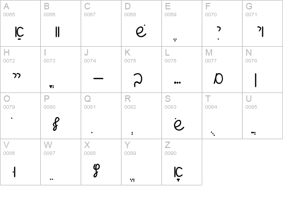 ShalomScript uppercase A-Z preview