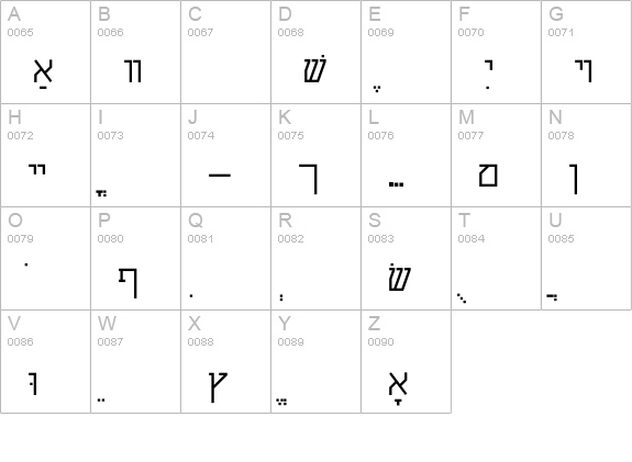 ShalomStick uppercase A-Z preview