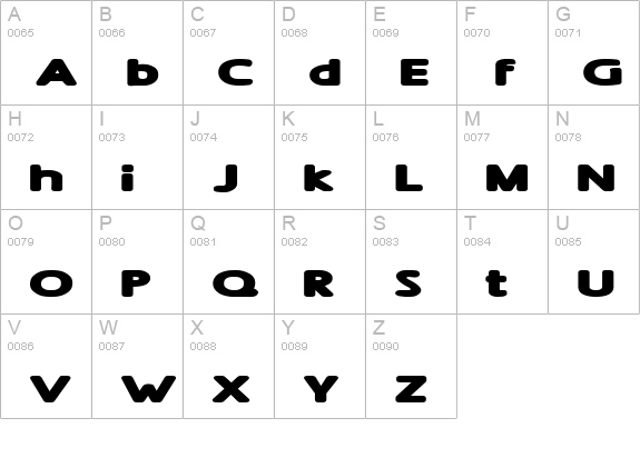 Sham Extra Bold uppercase A-Z preview