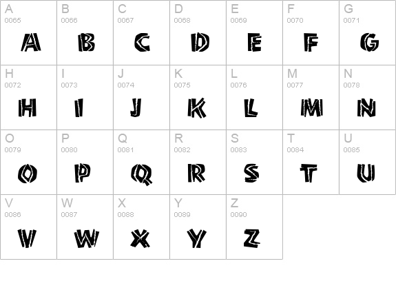 Shaman Plain uppercase A-Z preview