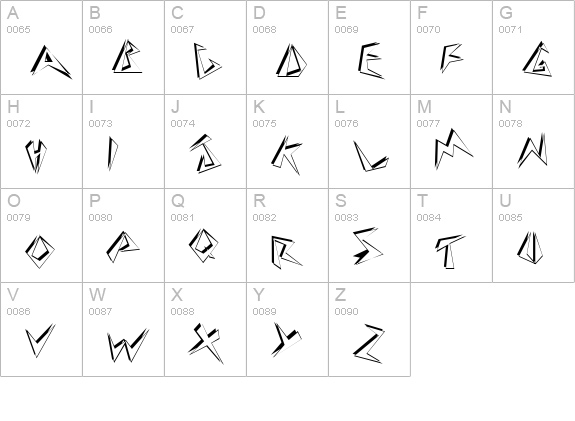 Shamara uppercase A-Z preview
