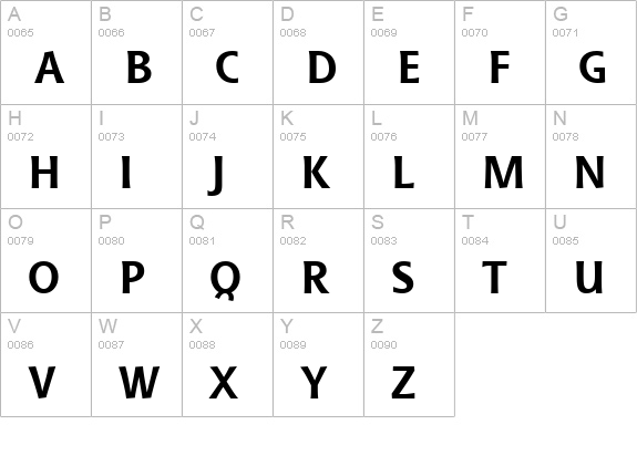 Shannon Bold uppercase A-Z preview