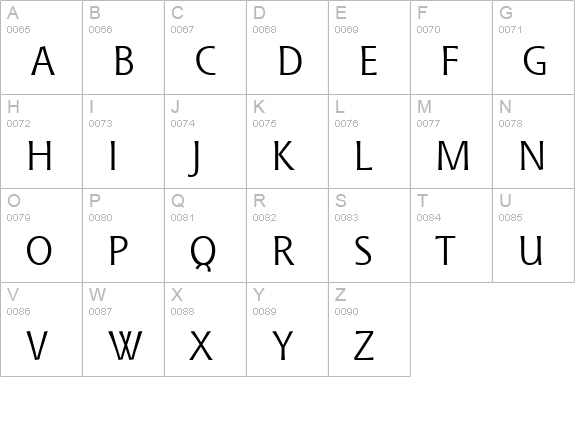 Shannon Book uppercase A-Z preview