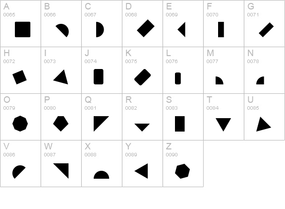 Shape Blocks Solid uppercase A-Z preview