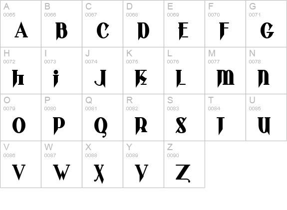 Shark uppercase A-Z preview