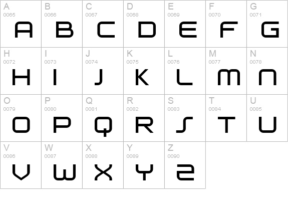 Shazbot uppercase A-Z preview