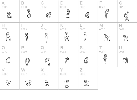 ShaziGhost uppercase A-Z preview