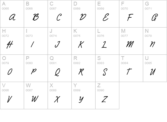 Shearlight uppercase A-Z preview