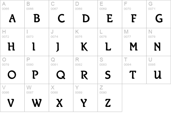 ShelleyEF uppercase A-Z preview