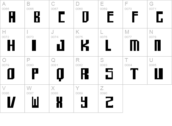 shellhead Bold uppercase A-Z preview