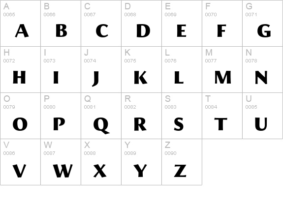 ShellSans-BlackTable uppercase A-Z preview