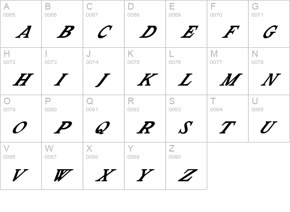 Shenandoah Personal Use Only uppercase A-Z preview