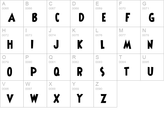 Shermlock uppercase A-Z preview