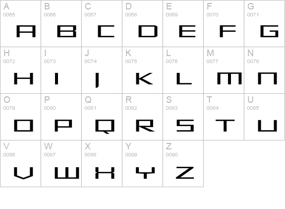 Shimano-SquareLight uppercase A-Z preview