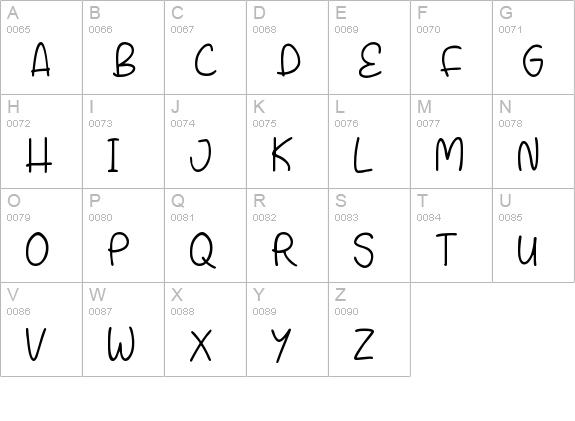 Shine With Me
 uppercase A-Z preview