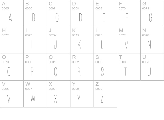 Shiva Regular uppercase A-Z preview