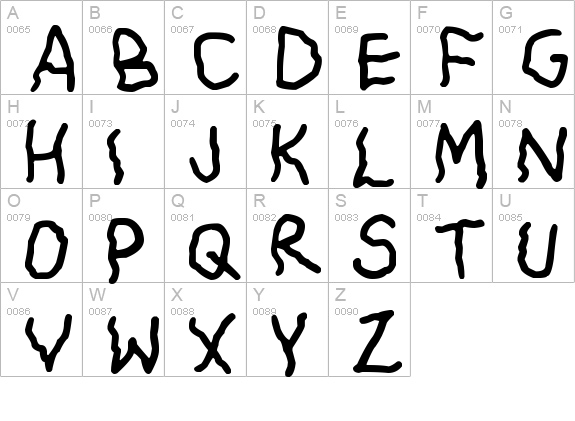 Shiver
 uppercase A-Z preview
