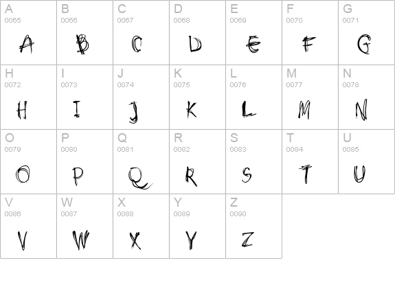 Shockheaded uppercase A-Z preview