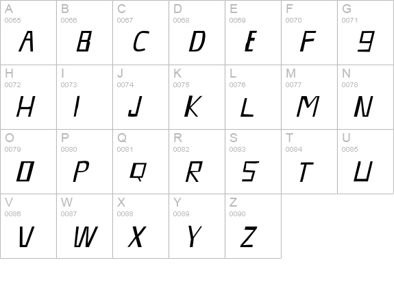 ShoeRepairs-Italic uppercase A-Z preview