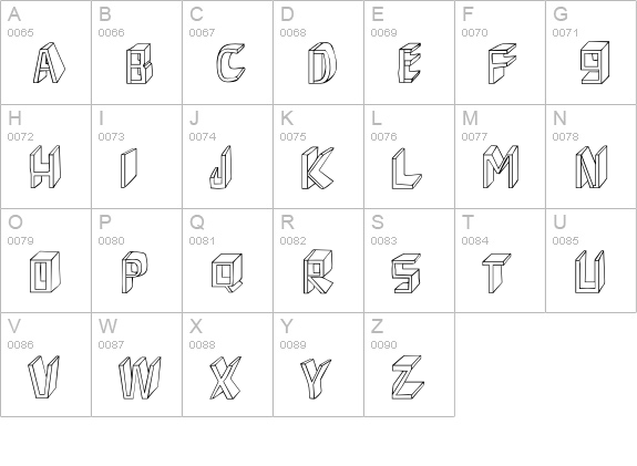 ShoeRepairs-Outline uppercase A-Z preview