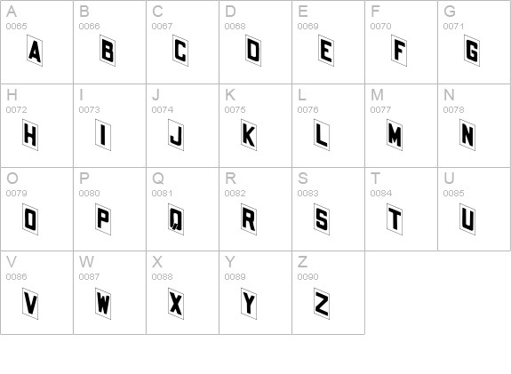 Shohl Fold uppercase A-Z preview