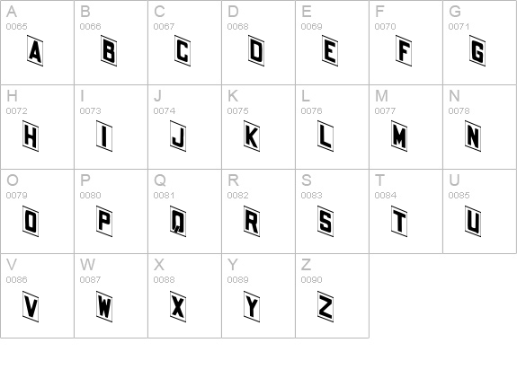 ShohlFold uppercase A-Z preview