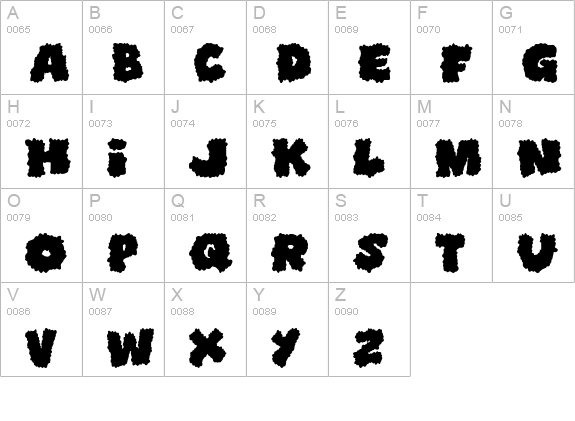 Shoplifters unite uppercase A-Z preview