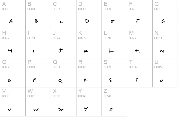 Shopping List uppercase A-Z preview