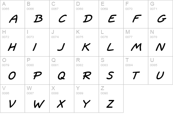 Short Hand BoldItalic uppercase A-Z preview